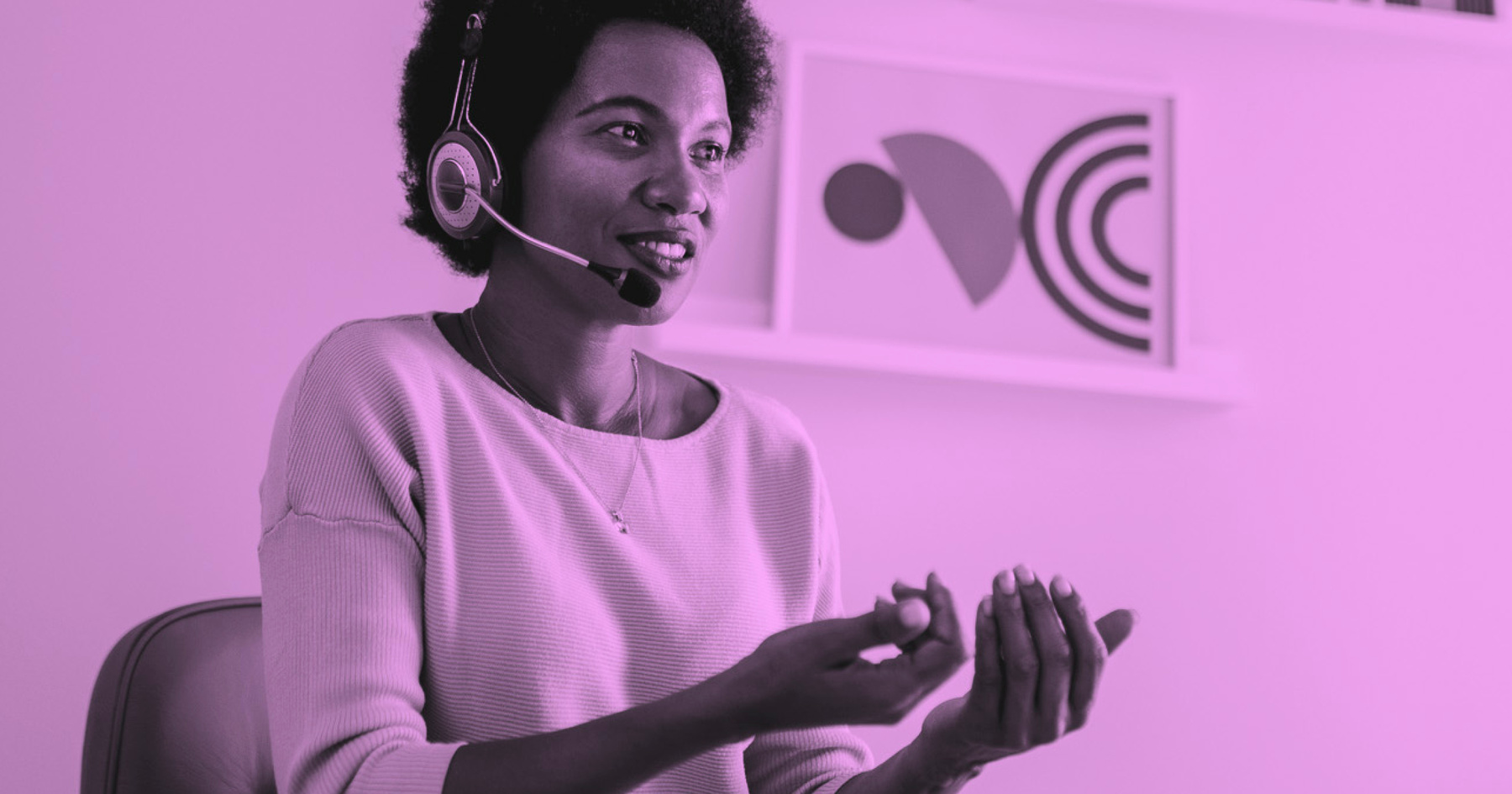 Nurse answering a phone call on the Helpline