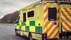 Ambulance on road