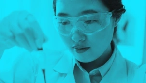 A woman scientist working