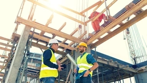 People on construction site