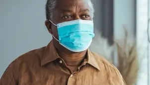 man wearing mask