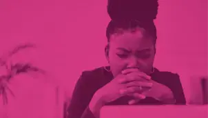 Anxious woman