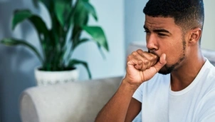 Man coughing